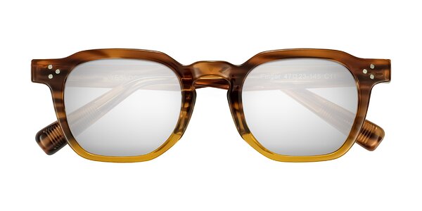 Front of Fingar in Cola Brown Striped