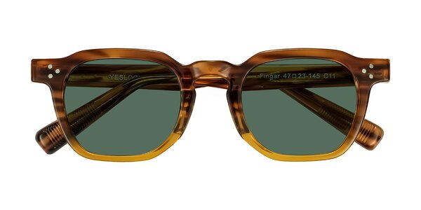 Front of Fingar in Cola Brown Striped