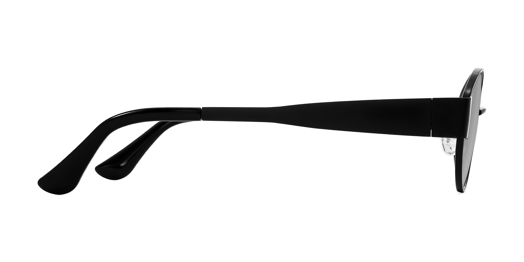 Side of Runoz in Black with Light Gray Tinted Lenses