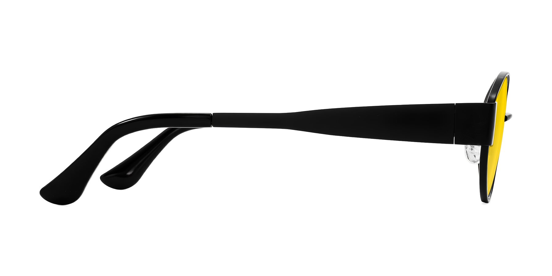 Side of Runoz in Black with Yellow Tinted Lenses