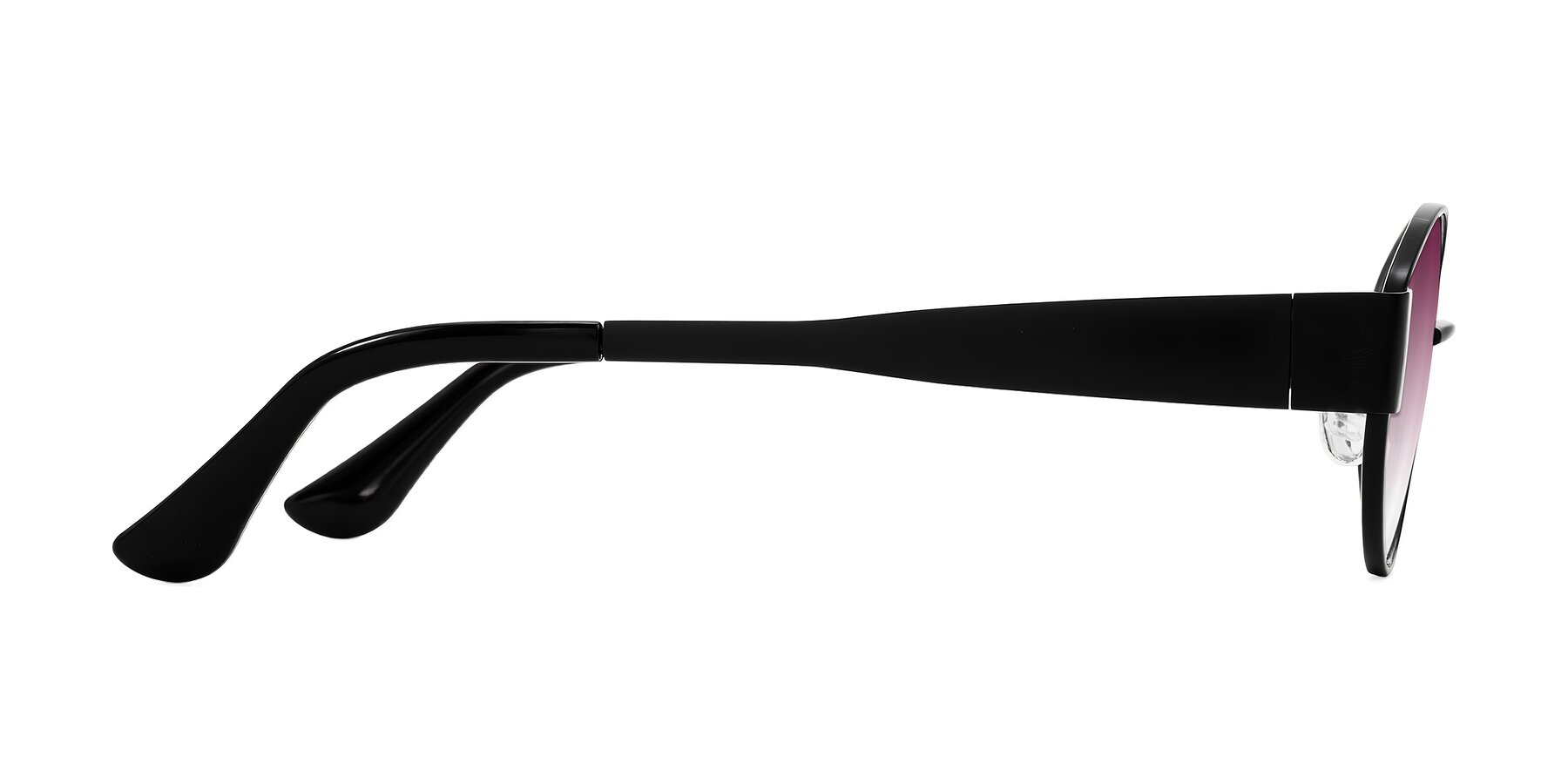 Side of Runoz in Black with Wine Gradient Lenses