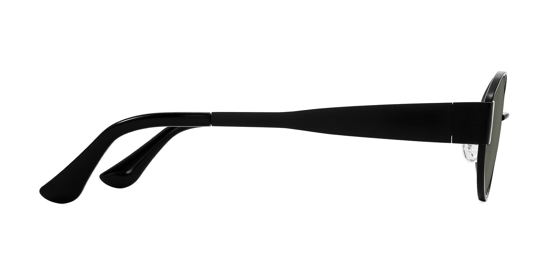 Side of Runoz in Black with Gray Polarized Lenses