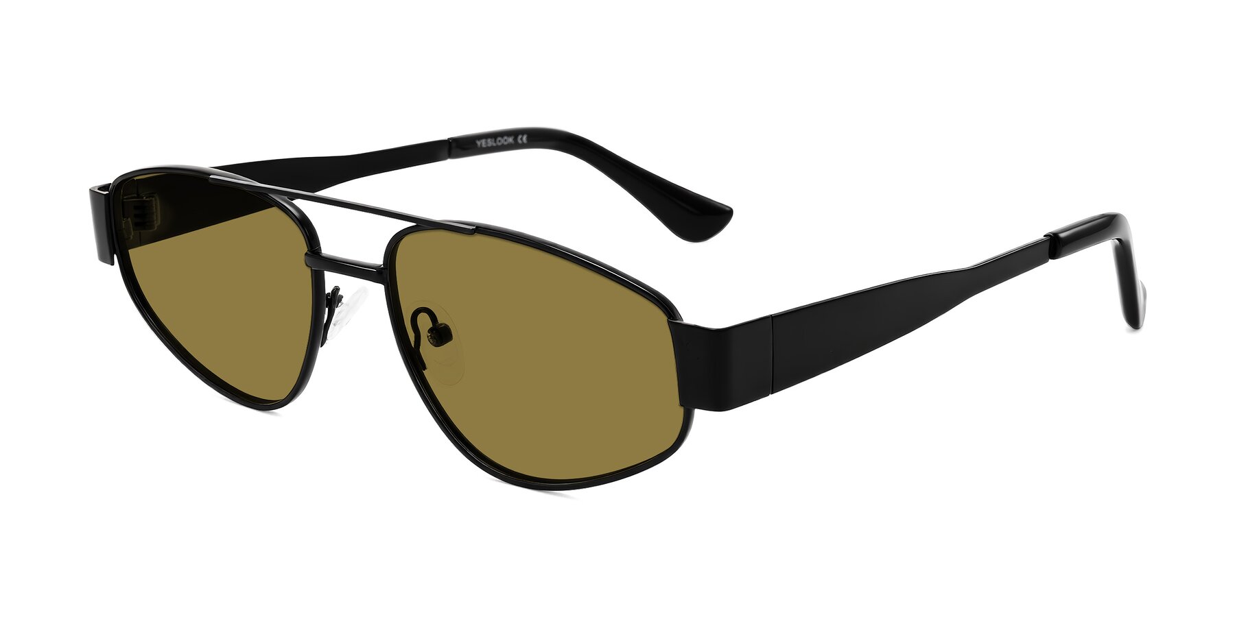 Angle of Runoz in Black with Brown Polarized Lenses