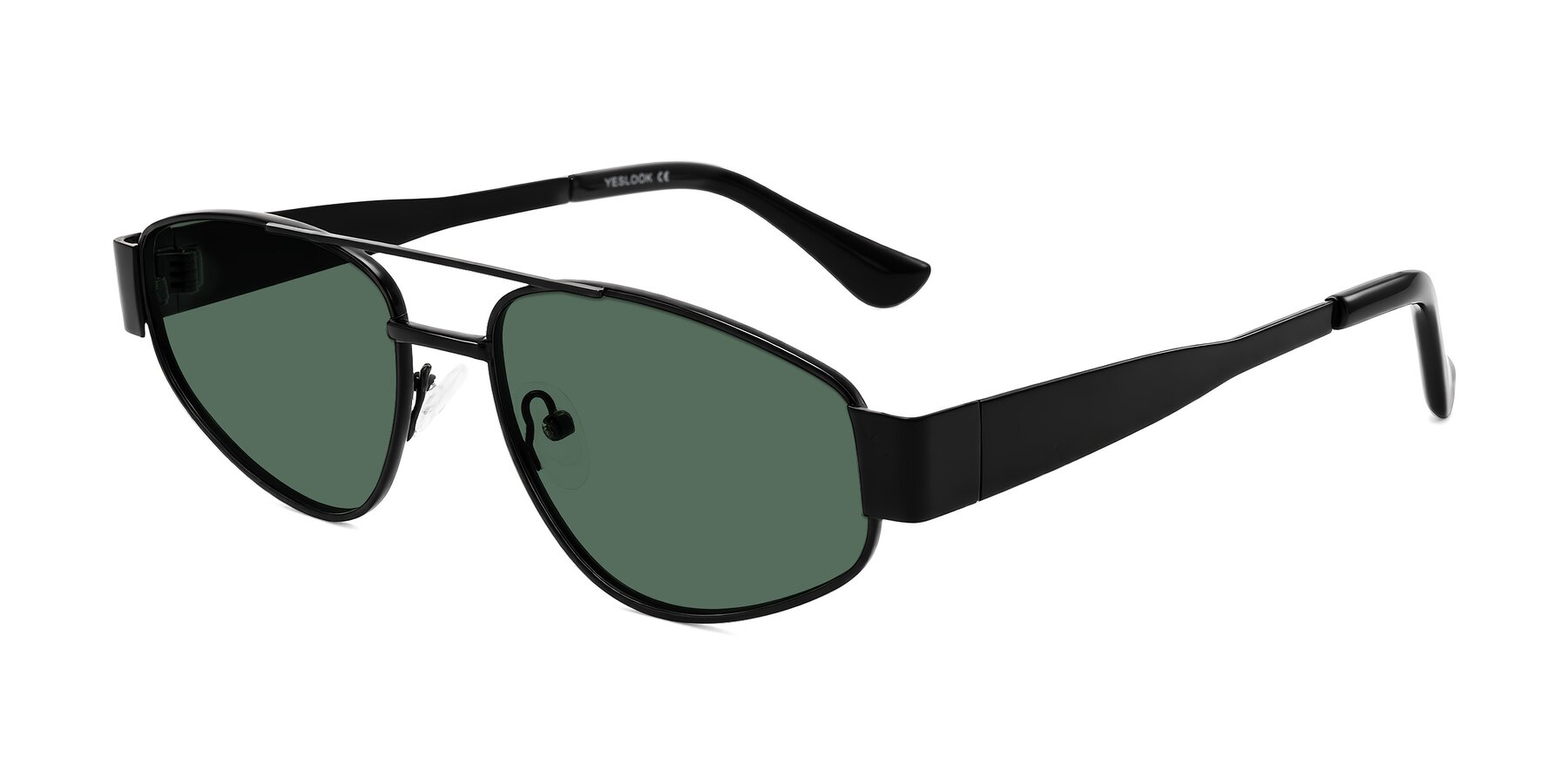 Angle of Runoz in Black with Green Polarized Lenses