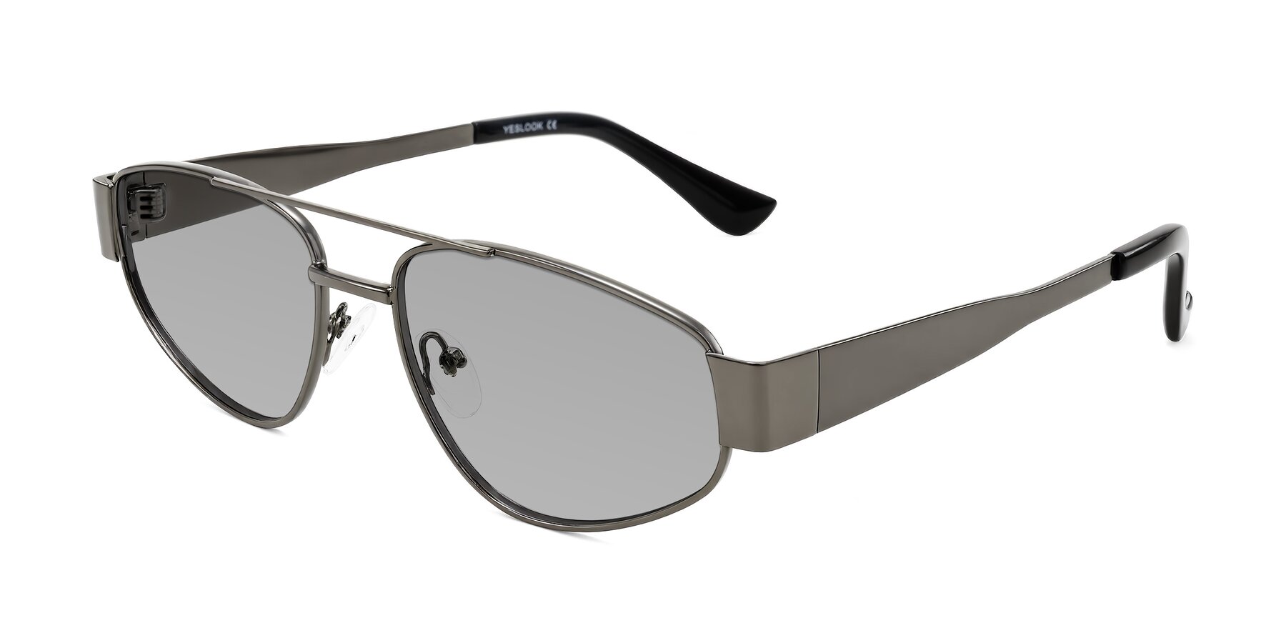 Angle of Runoz in Gunmetal with Light Gray Tinted Lenses