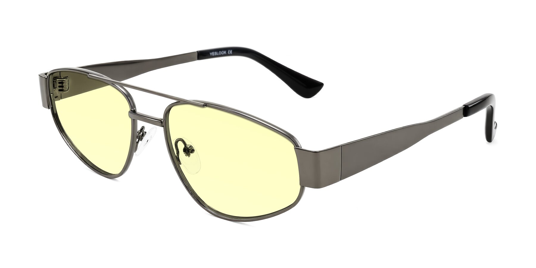 Angle of Runoz in Gunmetal with Light Yellow Tinted Lenses