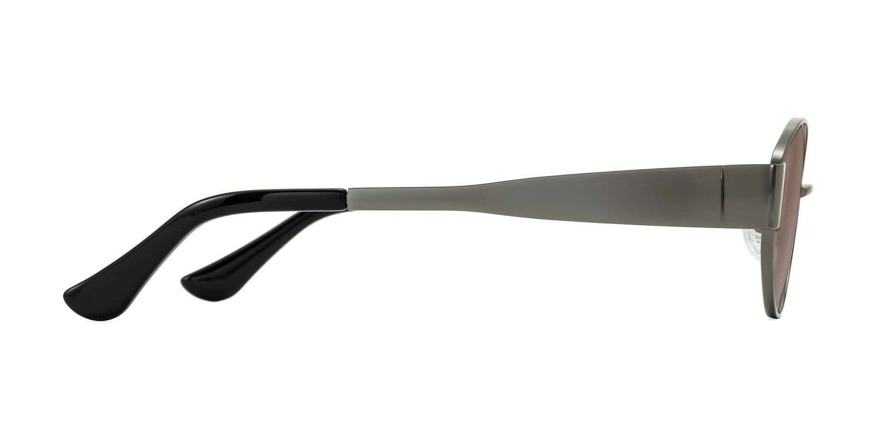 Side of Runoz in Gunmetal with Medium Brown Tinted Lenses
