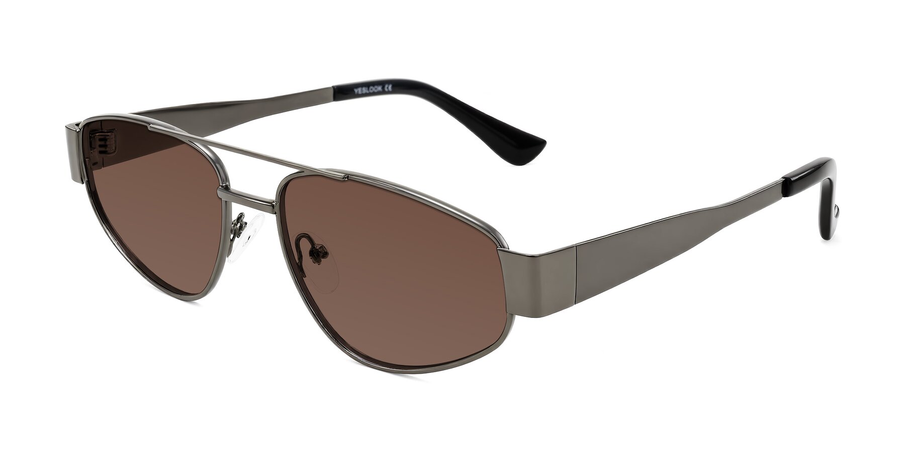 Angle of Runoz in Gunmetal with Brown Tinted Lenses