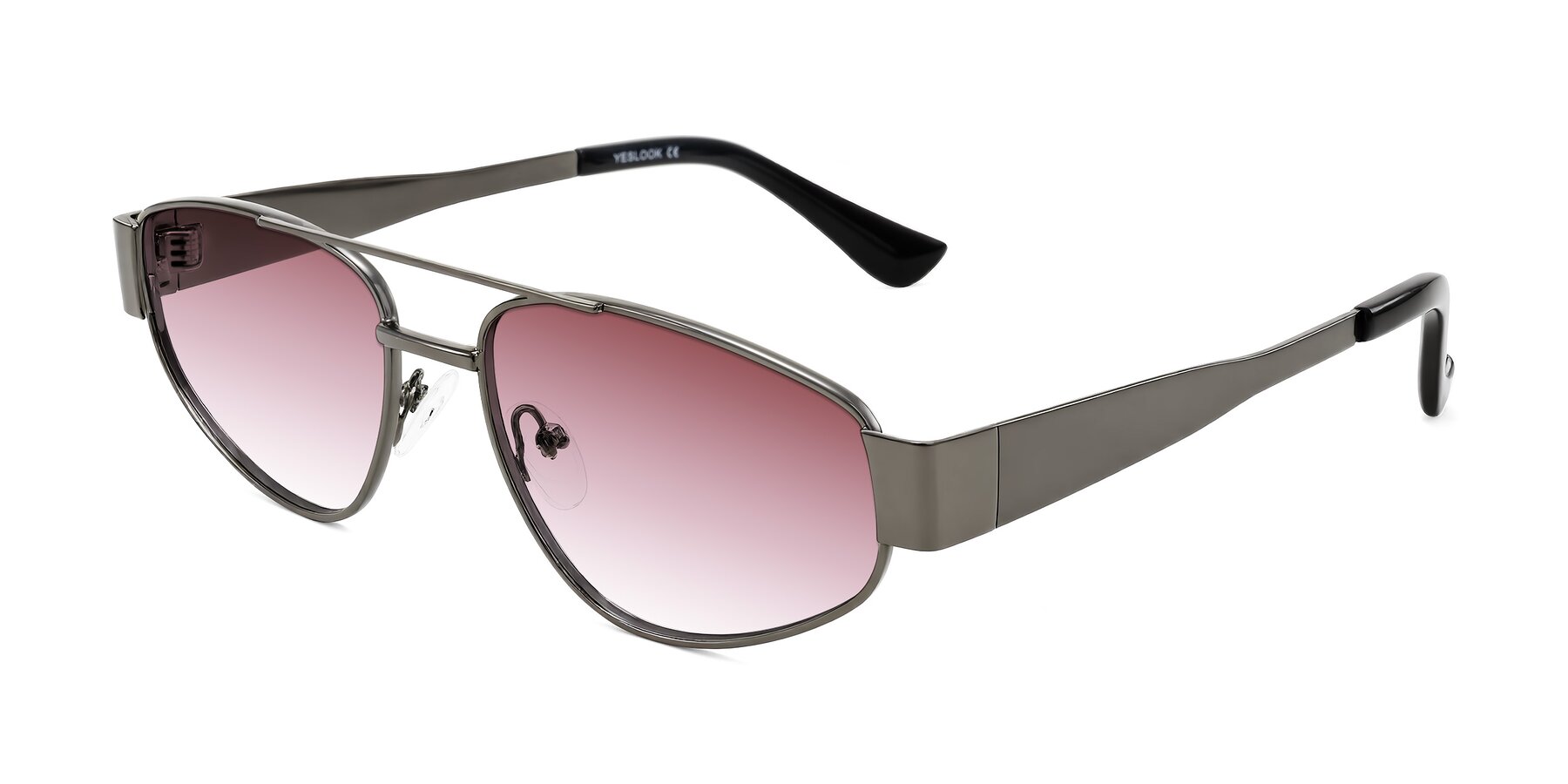 Angle of Runoz in Gunmetal with Garnet Gradient Lenses