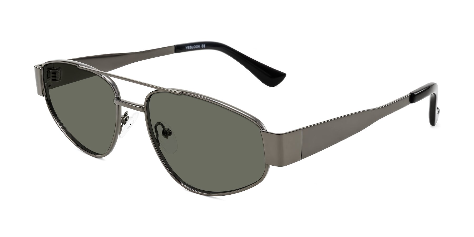 Angle of Runoz in Gunmetal with Gray Polarized Lenses