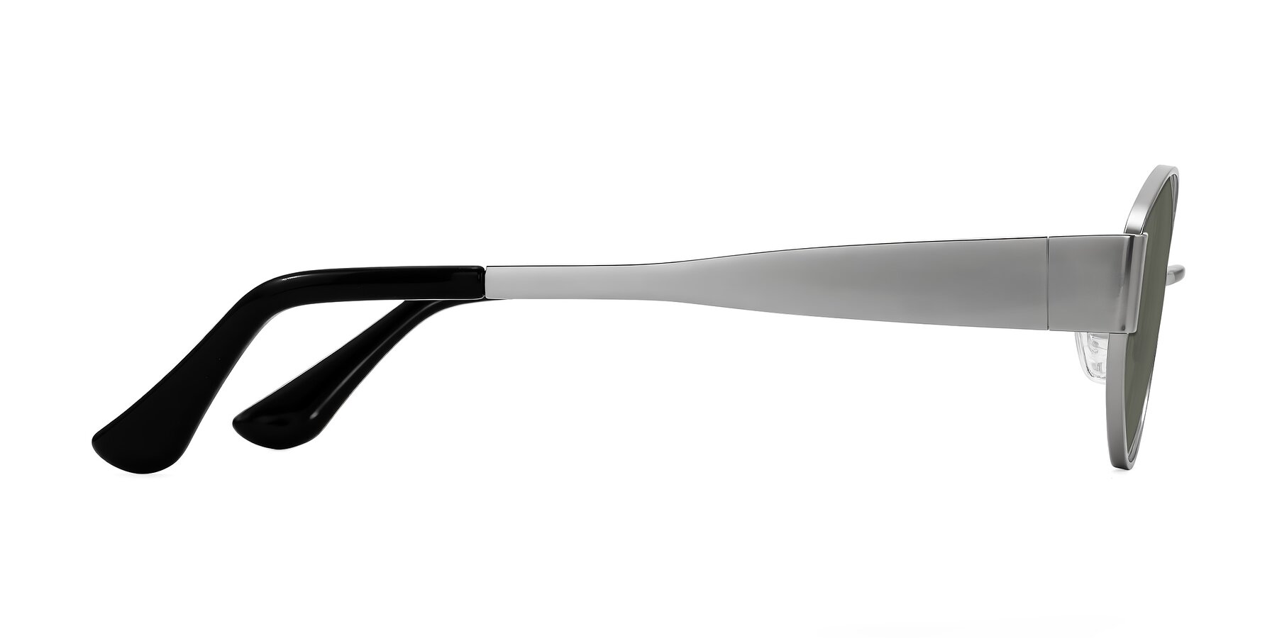 Side of Runoz in Silver with Gray Polarized Lenses