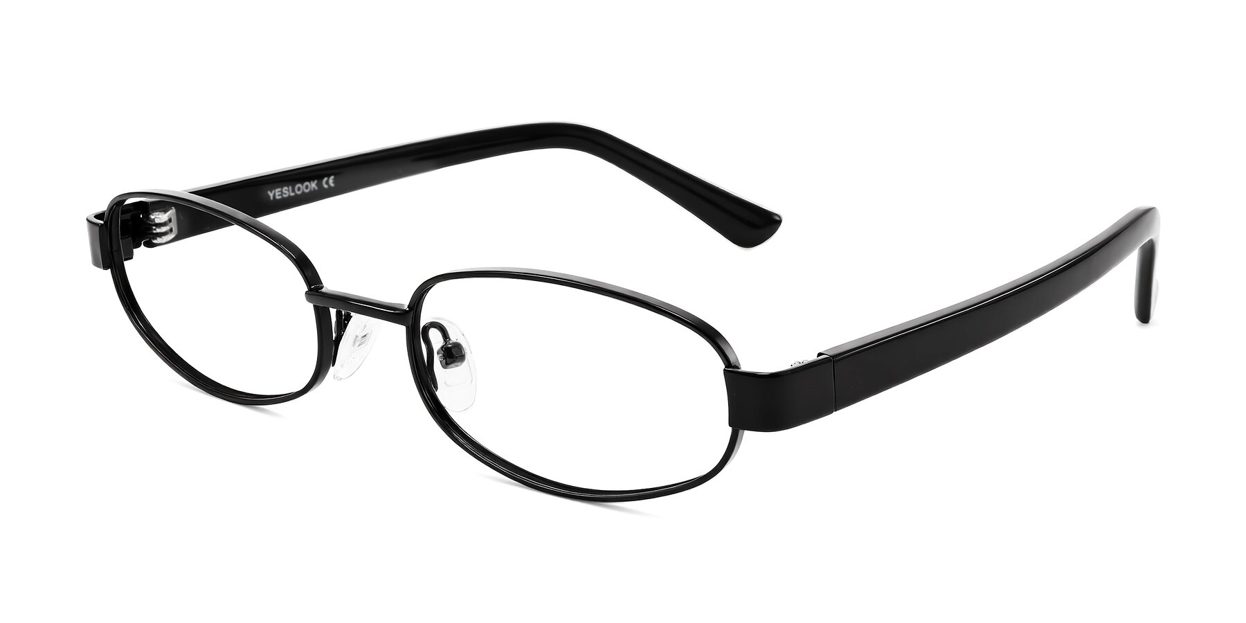 Angle of Selby in Black with Clear Blue Light Blocking Lenses