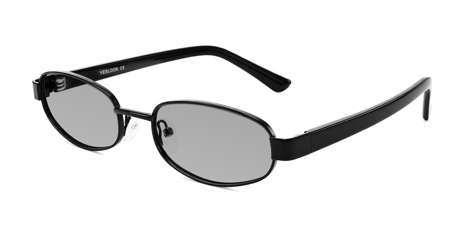 Angle of Selby in Black with Light Gray Tinted Lenses