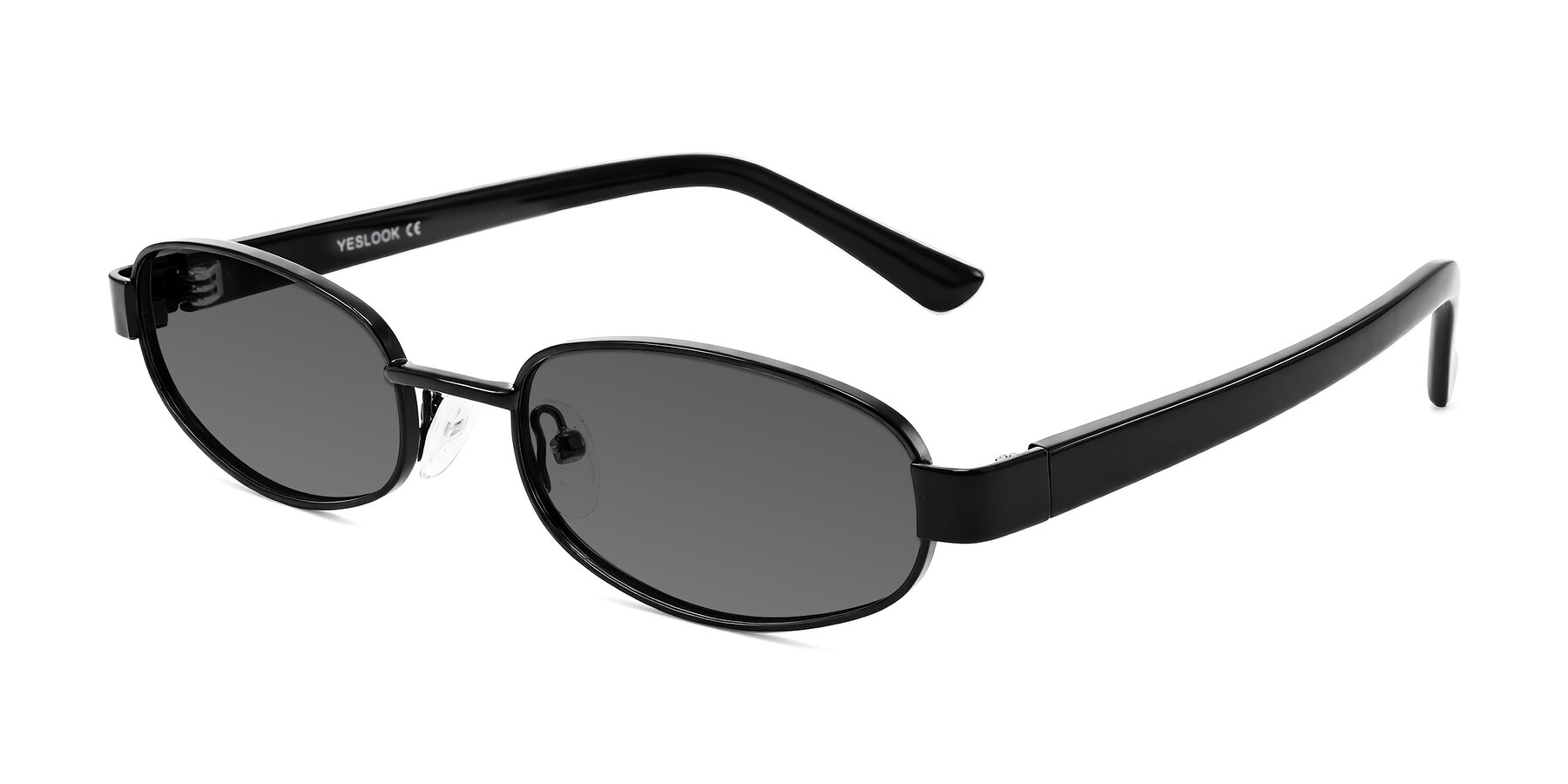 Angle of Selby in Black with Medium Gray Tinted Lenses