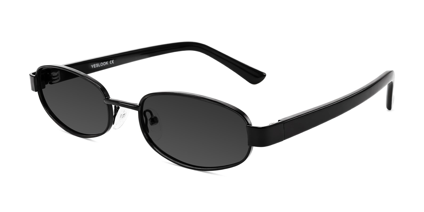 Angle of Selby in Black with Gray Tinted Lenses