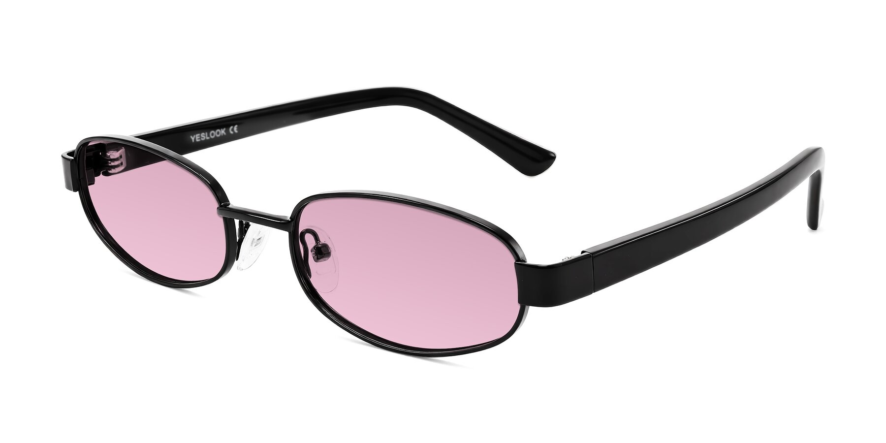Angle of Selby in Black with Light Wine Tinted Lenses