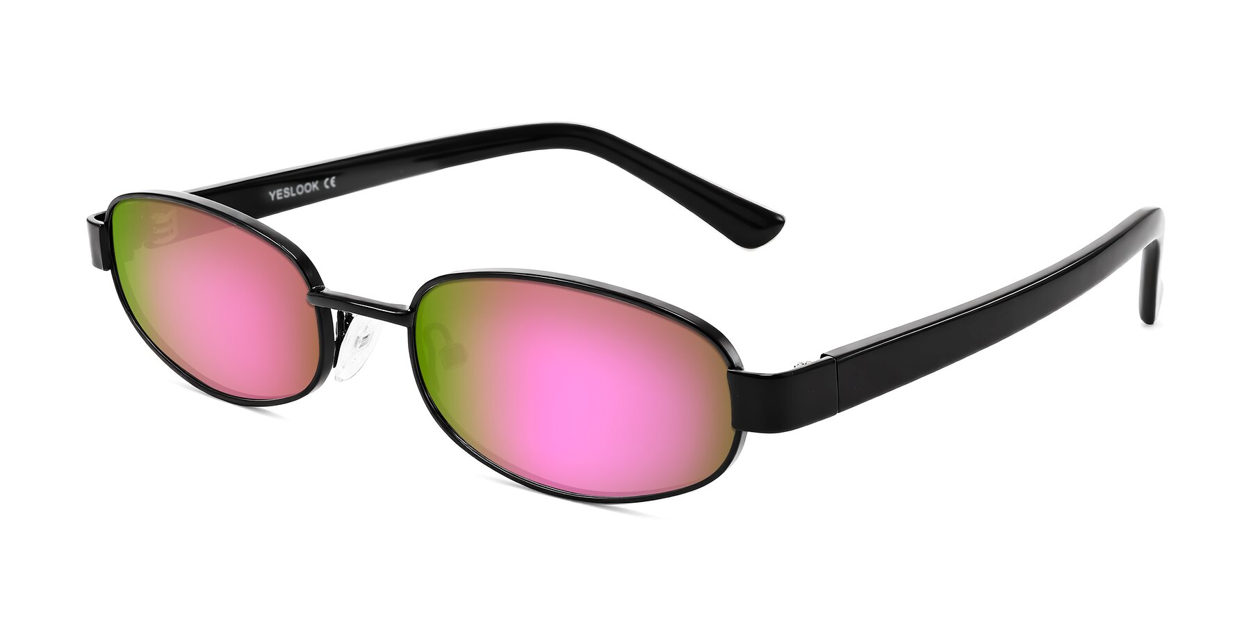 Angle of Selby in Black with Pink Mirrored Lenses