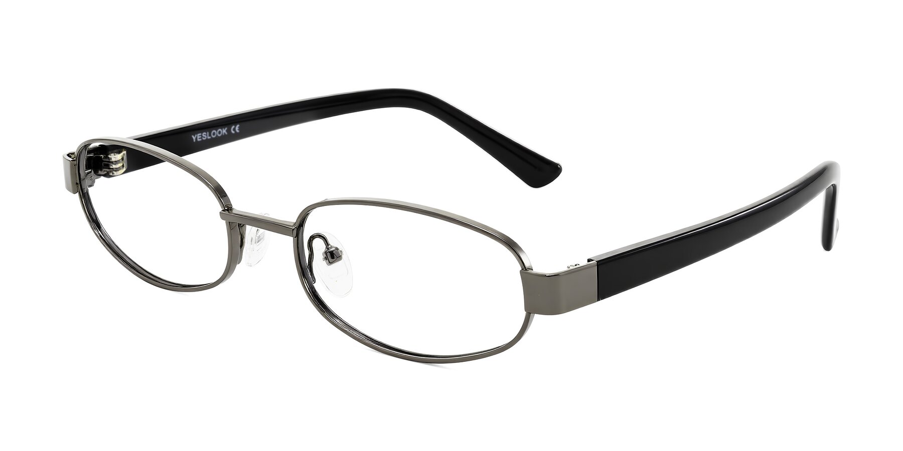 Angle of Selby in Gunmetal with Clear Eyeglass Lenses