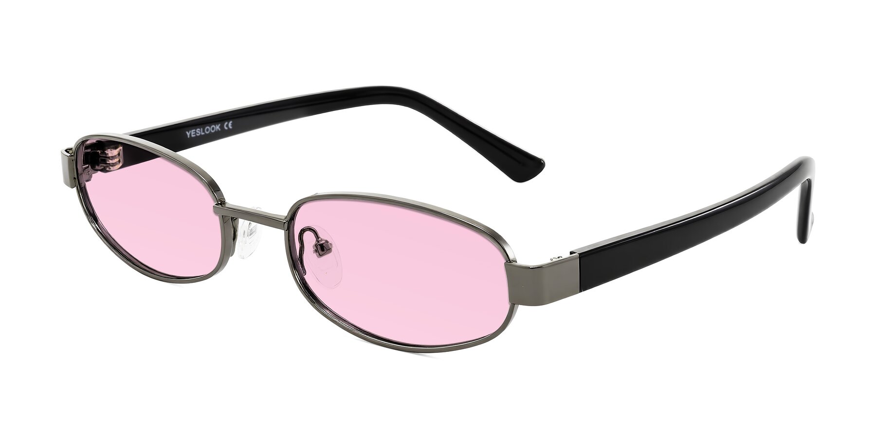 Angle of Selby in Gunmetal with Light Pink Tinted Lenses