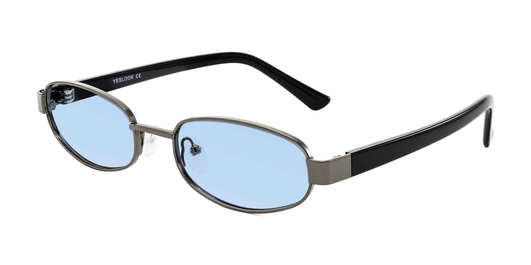 Angle of Selby in Gunmetal with Light Blue Tinted Lenses