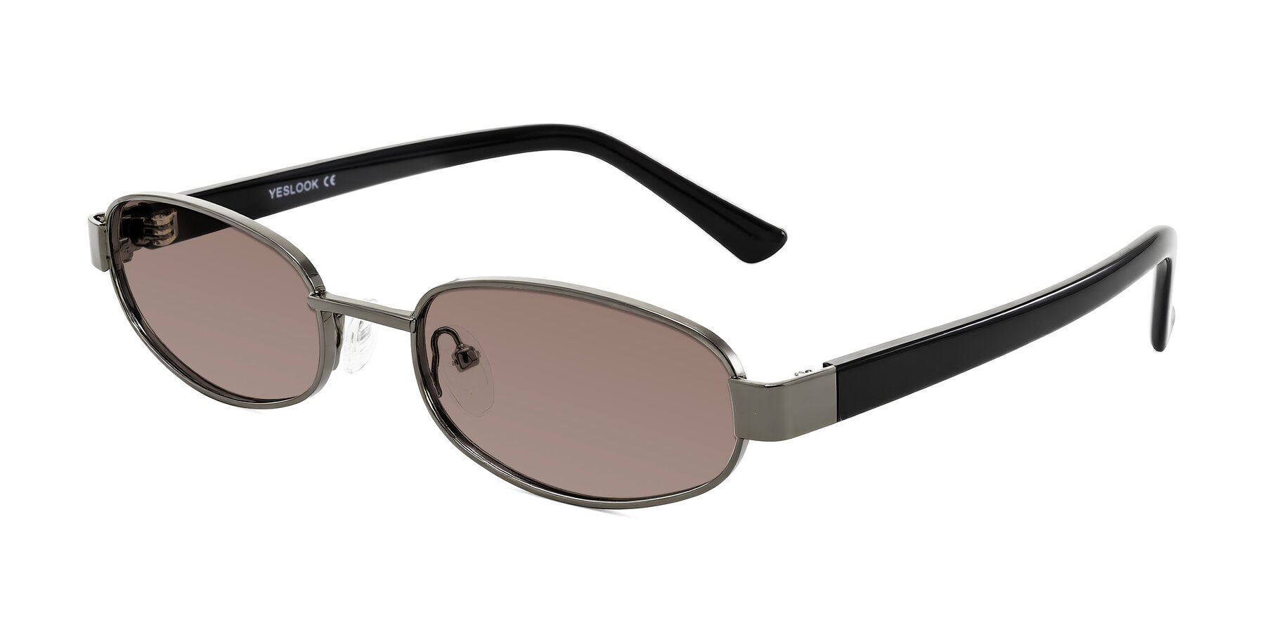 Angle of Selby in Gunmetal with Medium Brown Tinted Lenses