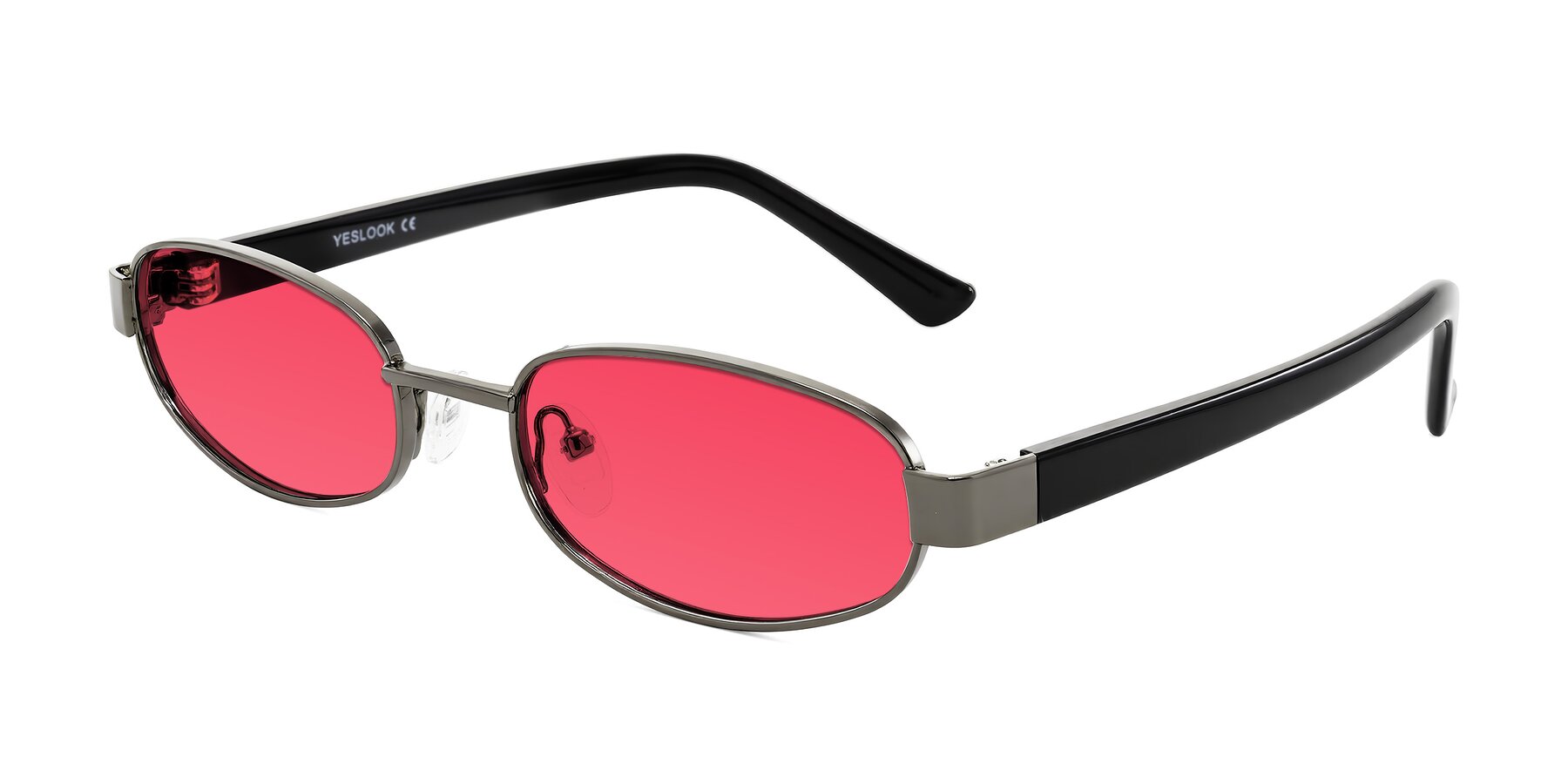 Angle of Selby in Gunmetal with Red Tinted Lenses