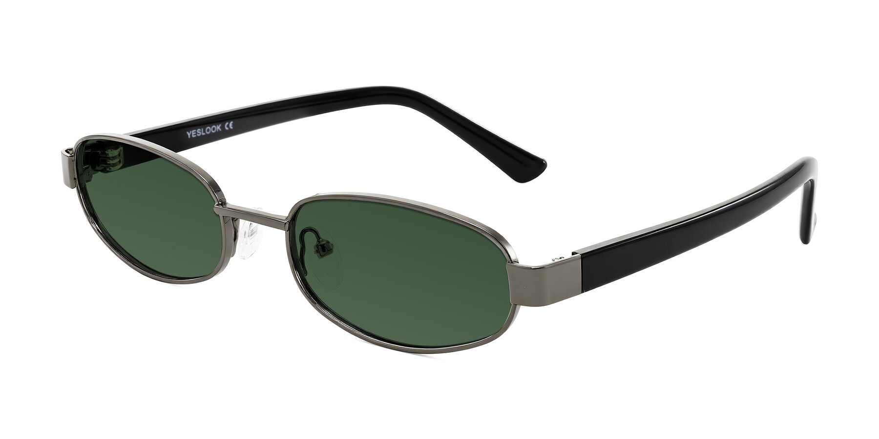Angle of Selby in Gunmetal with Green Tinted Lenses