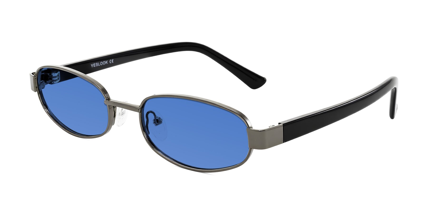 Angle of Selby in Gunmetal with Blue Tinted Lenses