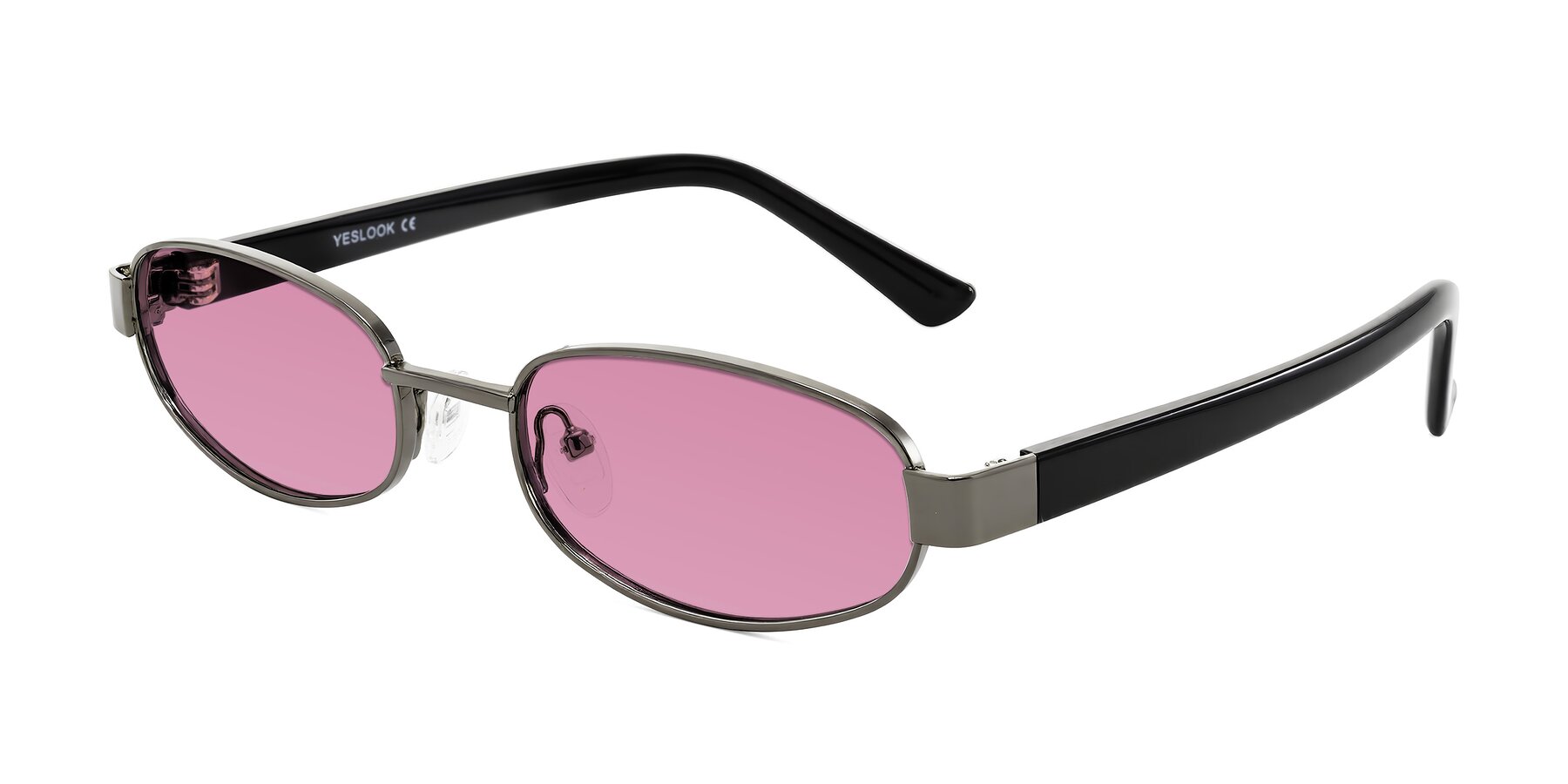 Angle of Selby in Gunmetal with Medium Wine Tinted Lenses