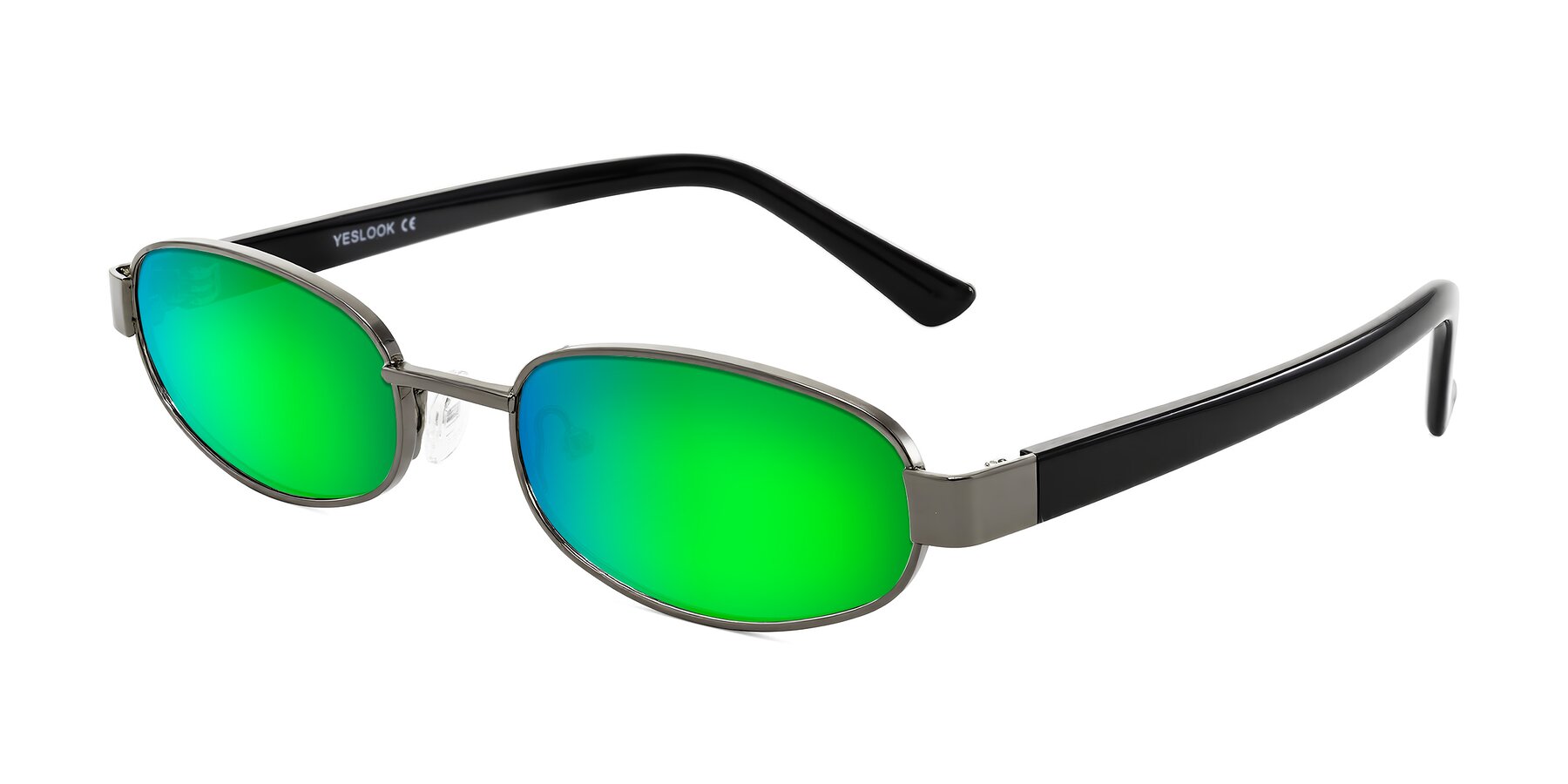 Angle of Selby in Gunmetal with Green Mirrored Lenses