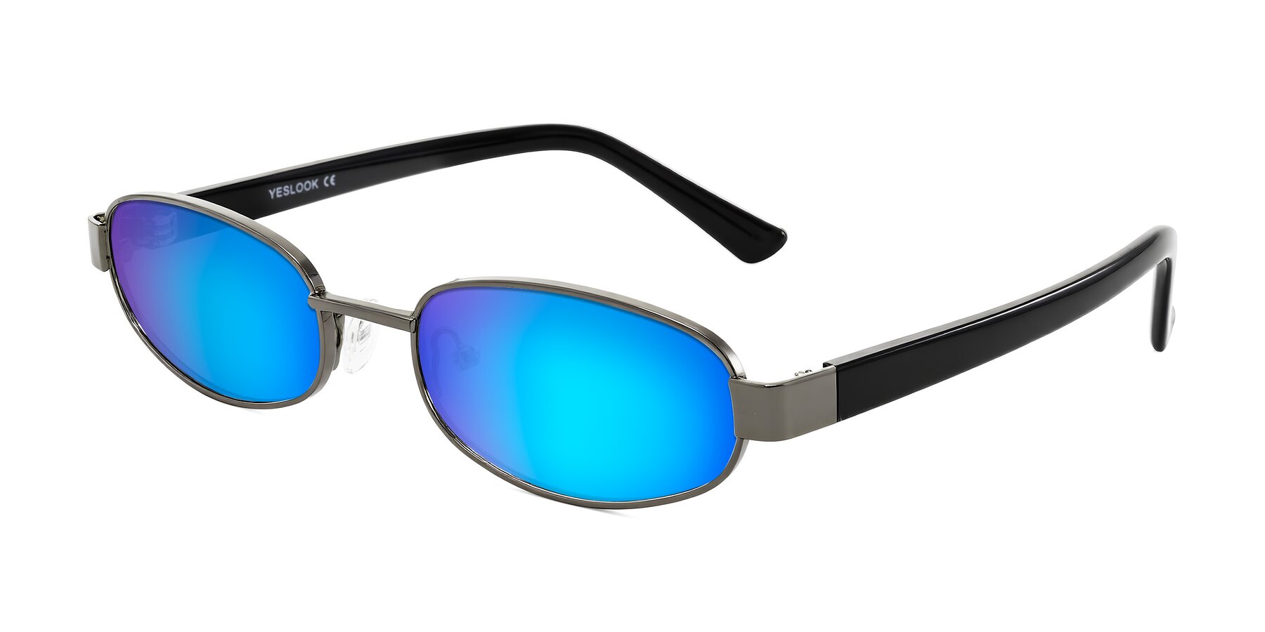 Angle of Selby in Gunmetal with Blue Mirrored Lenses