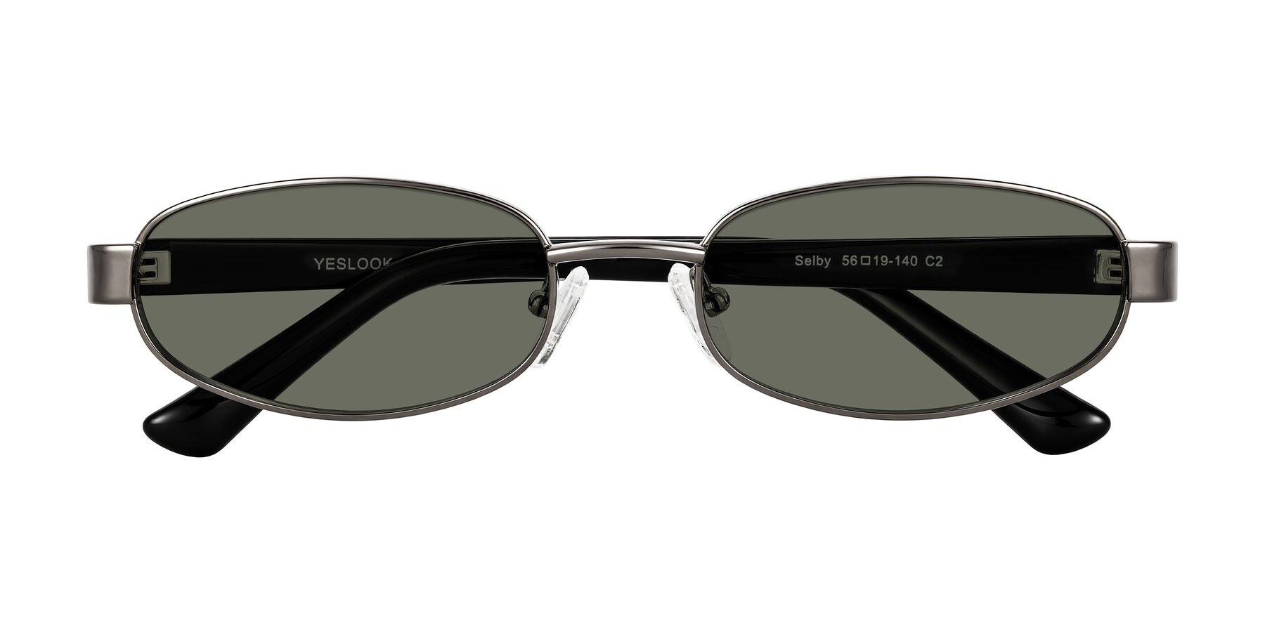 Folded Front of Selby in Gunmetal with Gray Polarized Lenses