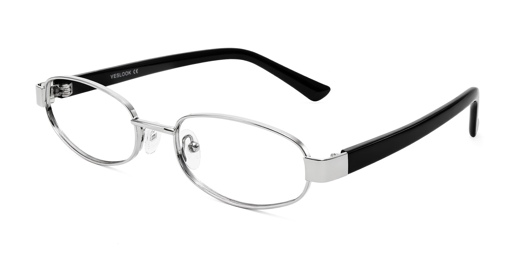 Angle of Selby in Silver with Clear Eyeglass Lenses