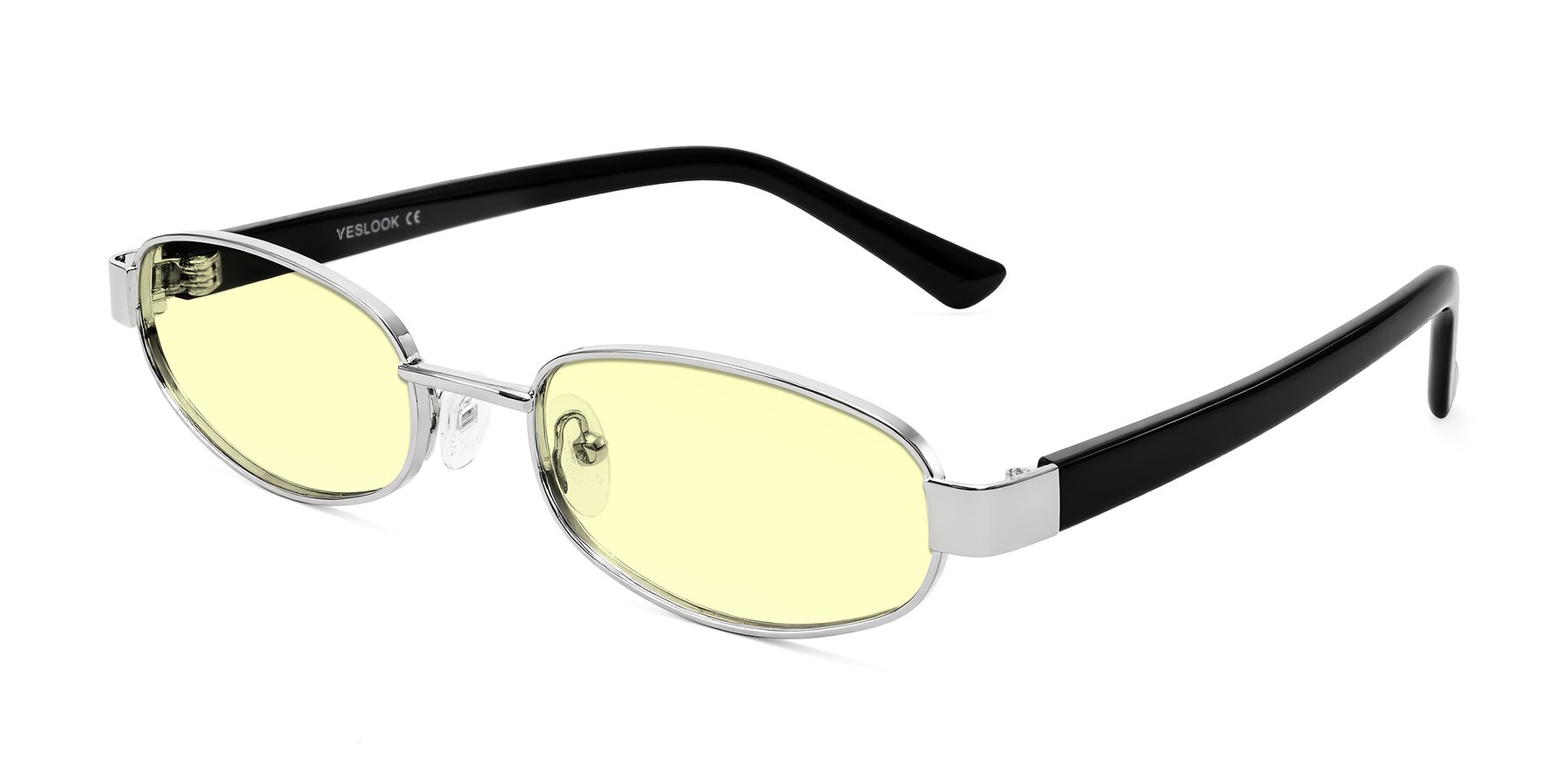 Angle of Selby in Silver with Light Yellow Tinted Lenses