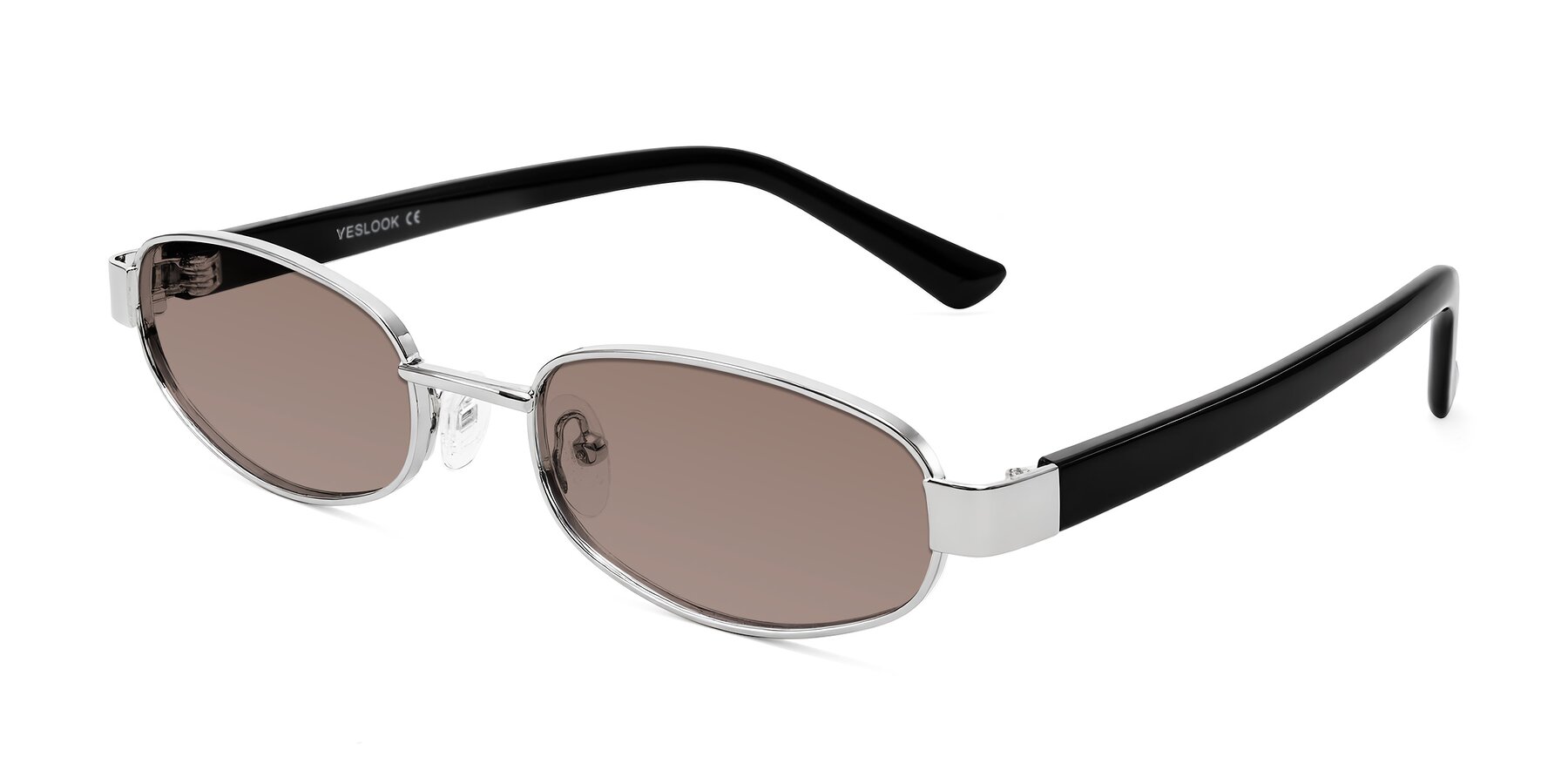 Angle of Selby in Silver with Medium Brown Tinted Lenses