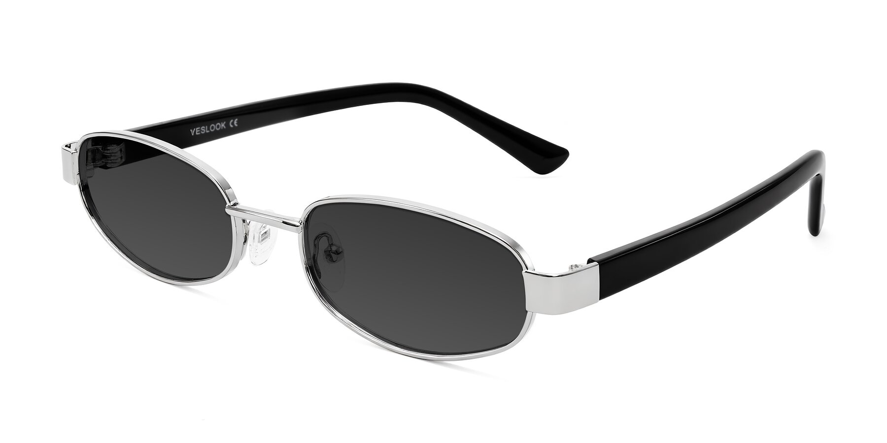 Angle of Selby in Silver with Gray Tinted Lenses