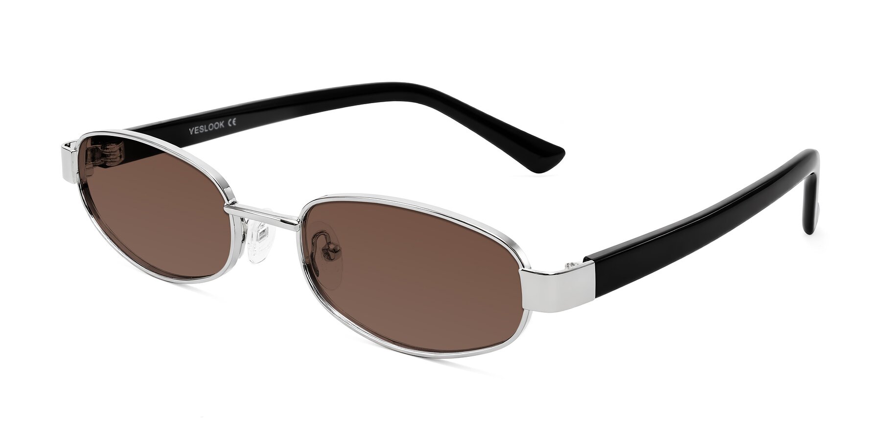 Angle of Selby in Silver with Brown Tinted Lenses