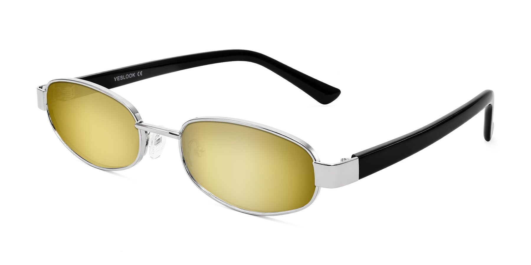 Angle of Selby in Silver with Gold Mirrored Lenses