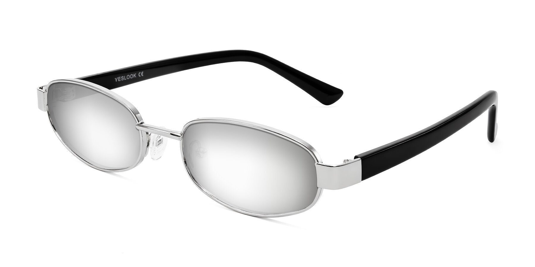 Angle of Selby in Silver with Silver Mirrored Lenses
