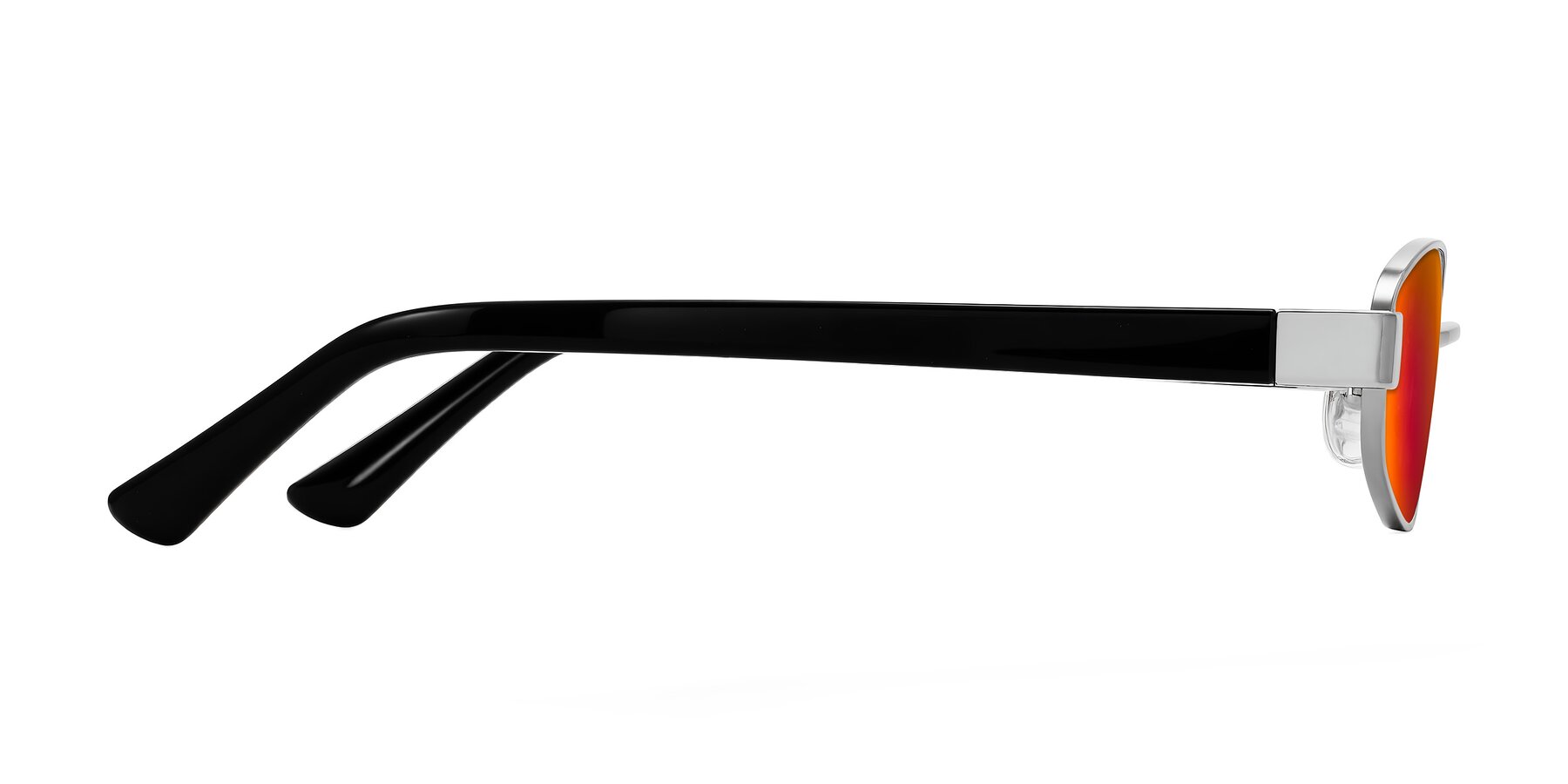 Side of Selby in Silver with Red Gold Mirrored Lenses