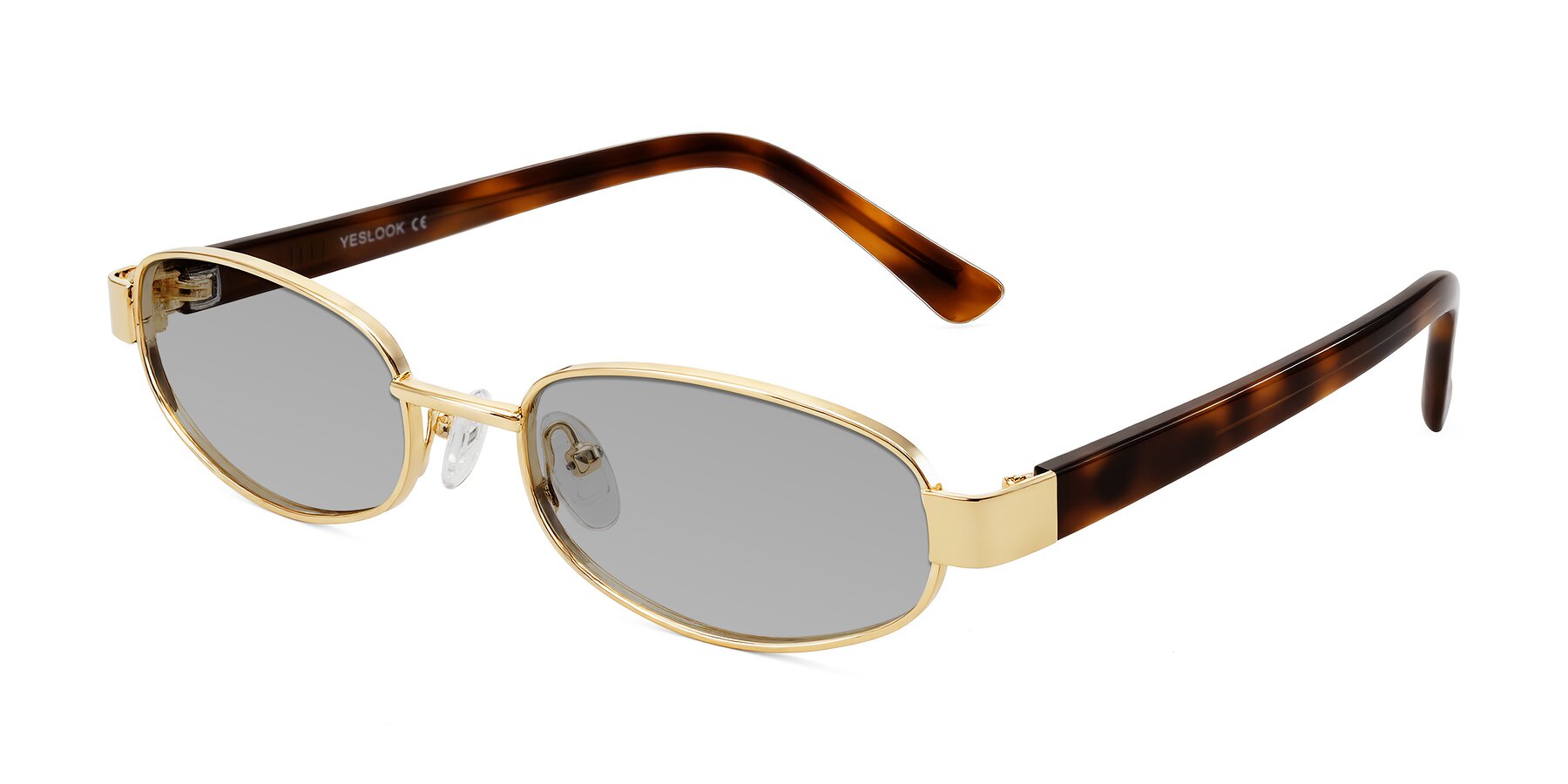 Angle of Selby in Gold with Light Gray Tinted Lenses