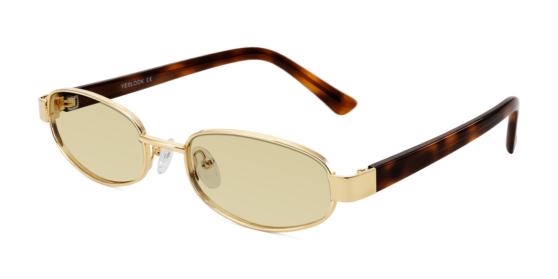 Angle of Selby in Gold with Light Champagne Tinted Lenses