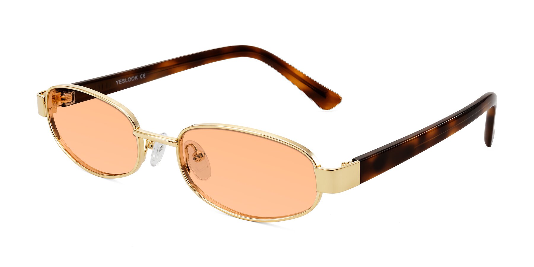 Angle of Selby in Gold with Light Orange Tinted Lenses