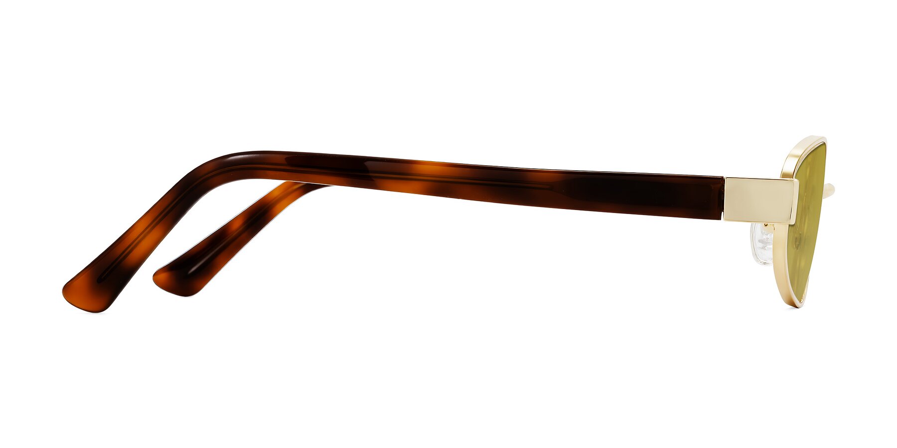 Side of Selby in Gold with Champagne Tinted Lenses