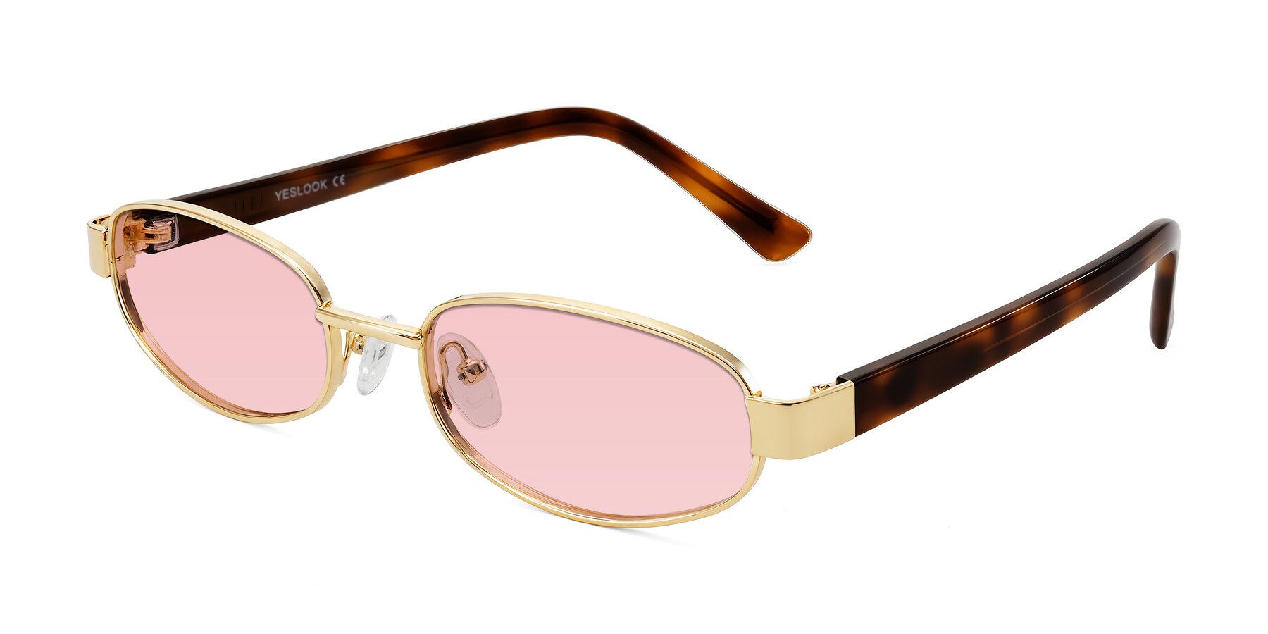 Angle of Selby in Gold with Light Garnet Tinted Lenses