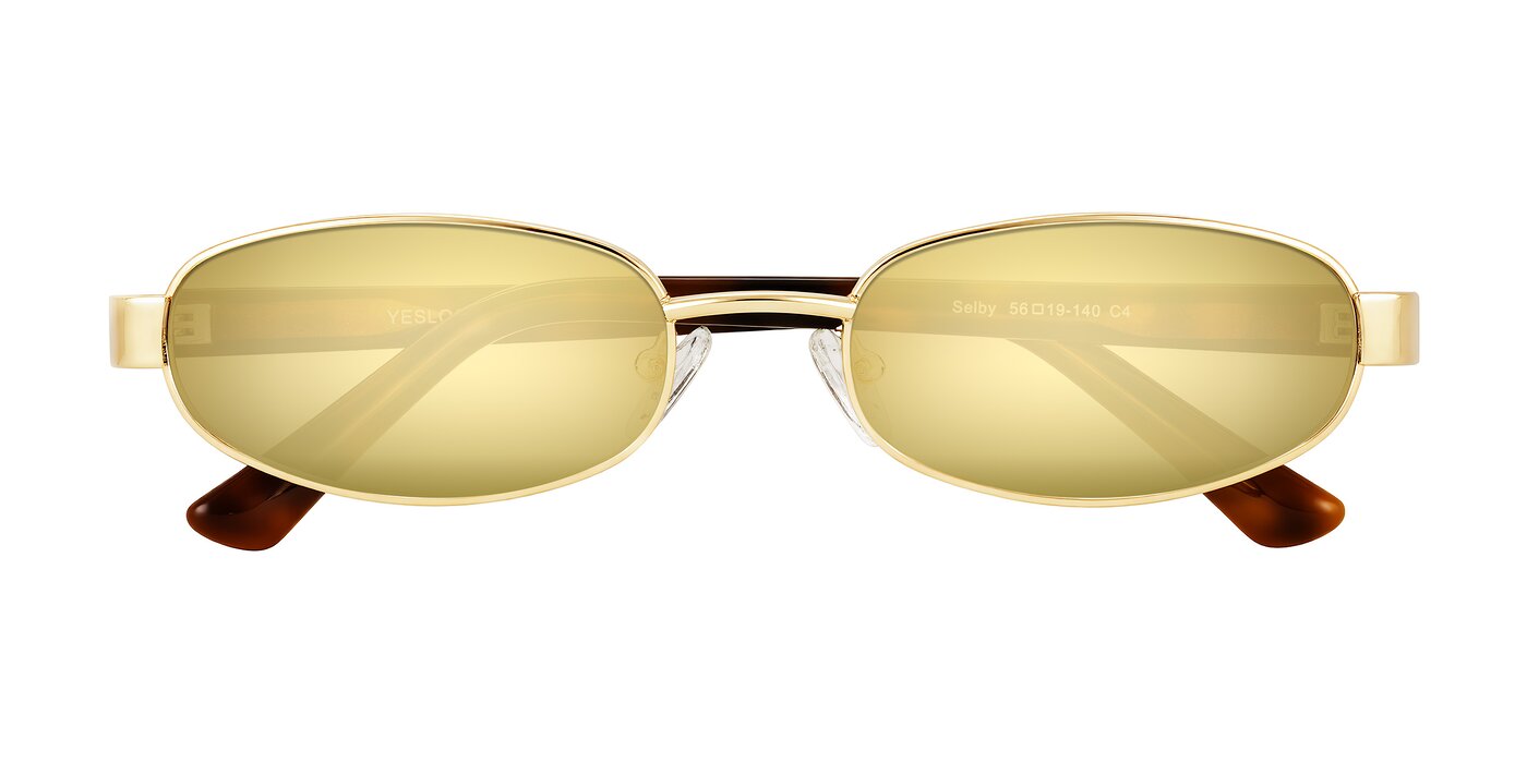 Selby - Gold Flash Mirrored Sunglasses