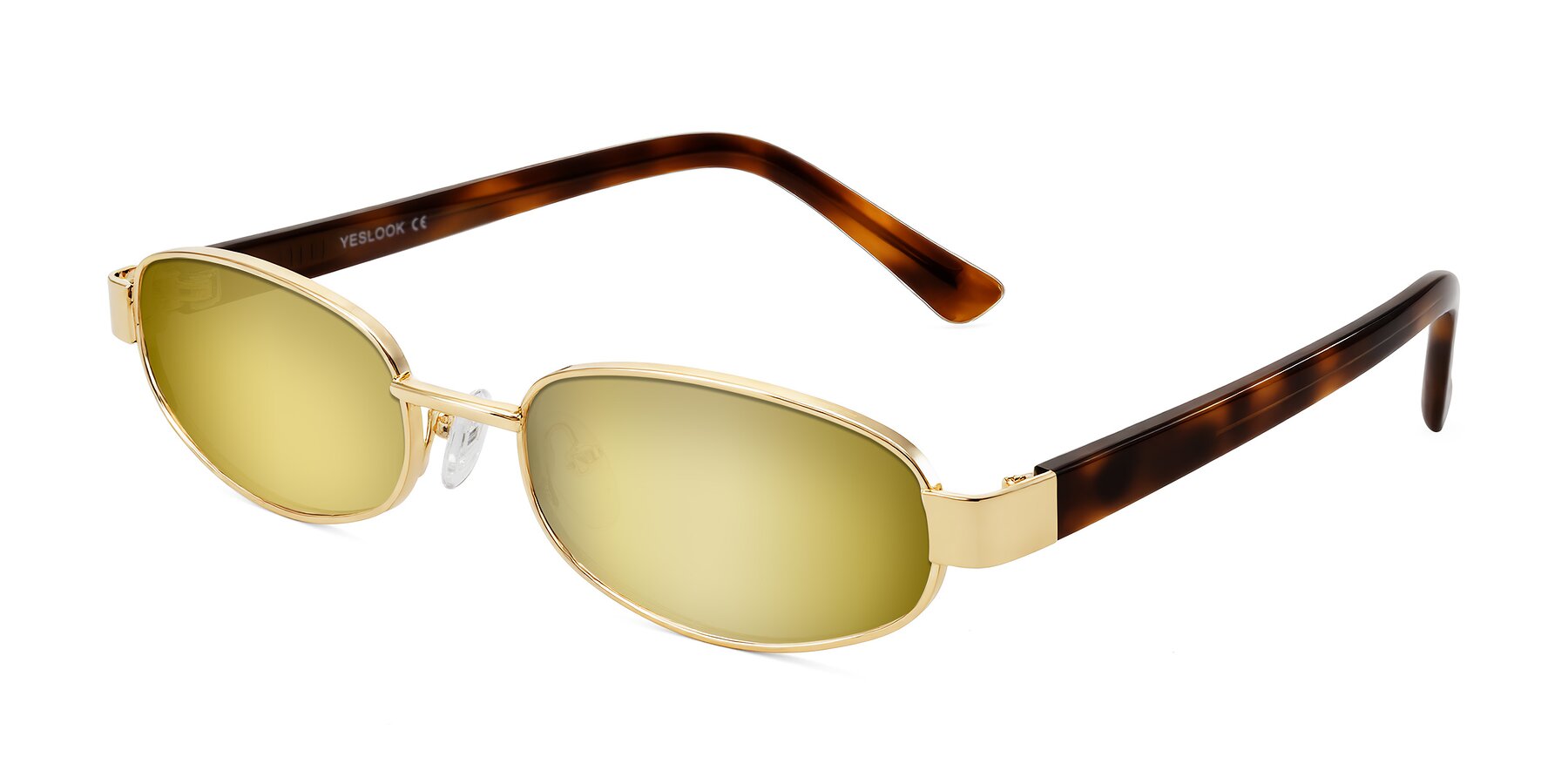 Angle of Selby in Gold with Gold Mirrored Lenses