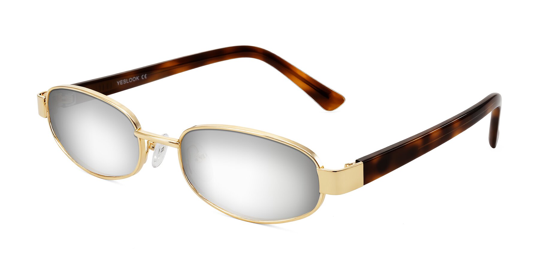 Angle of Selby in Gold with Silver Mirrored Lenses