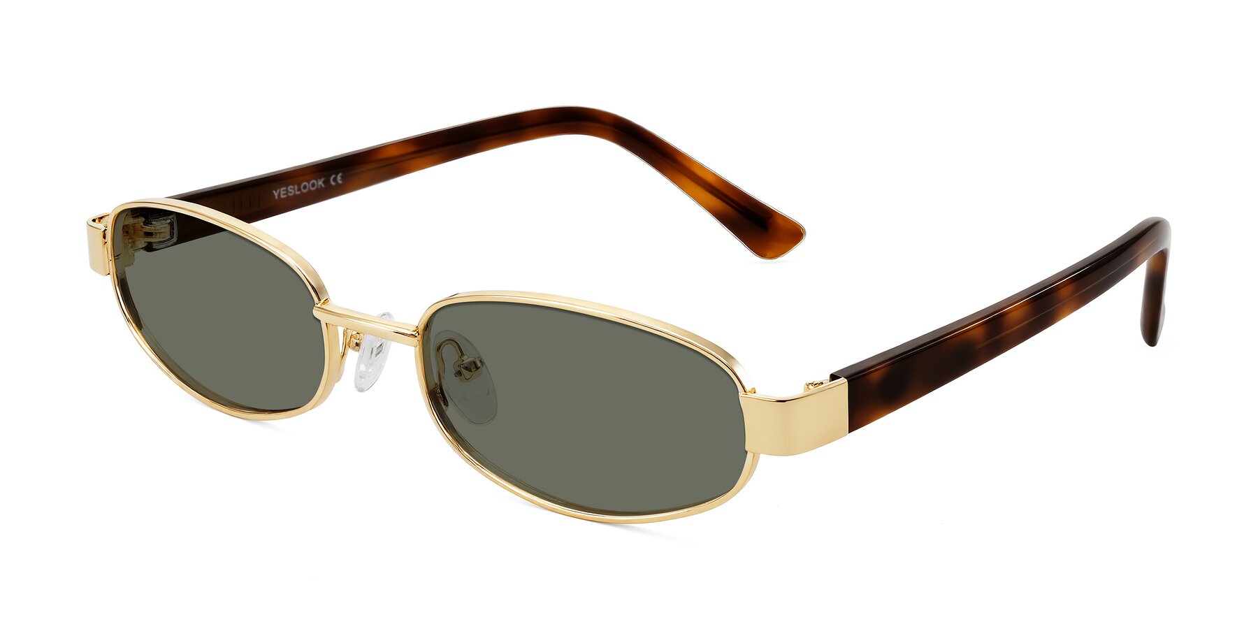 Angle of Selby in Gold with Gray Polarized Lenses