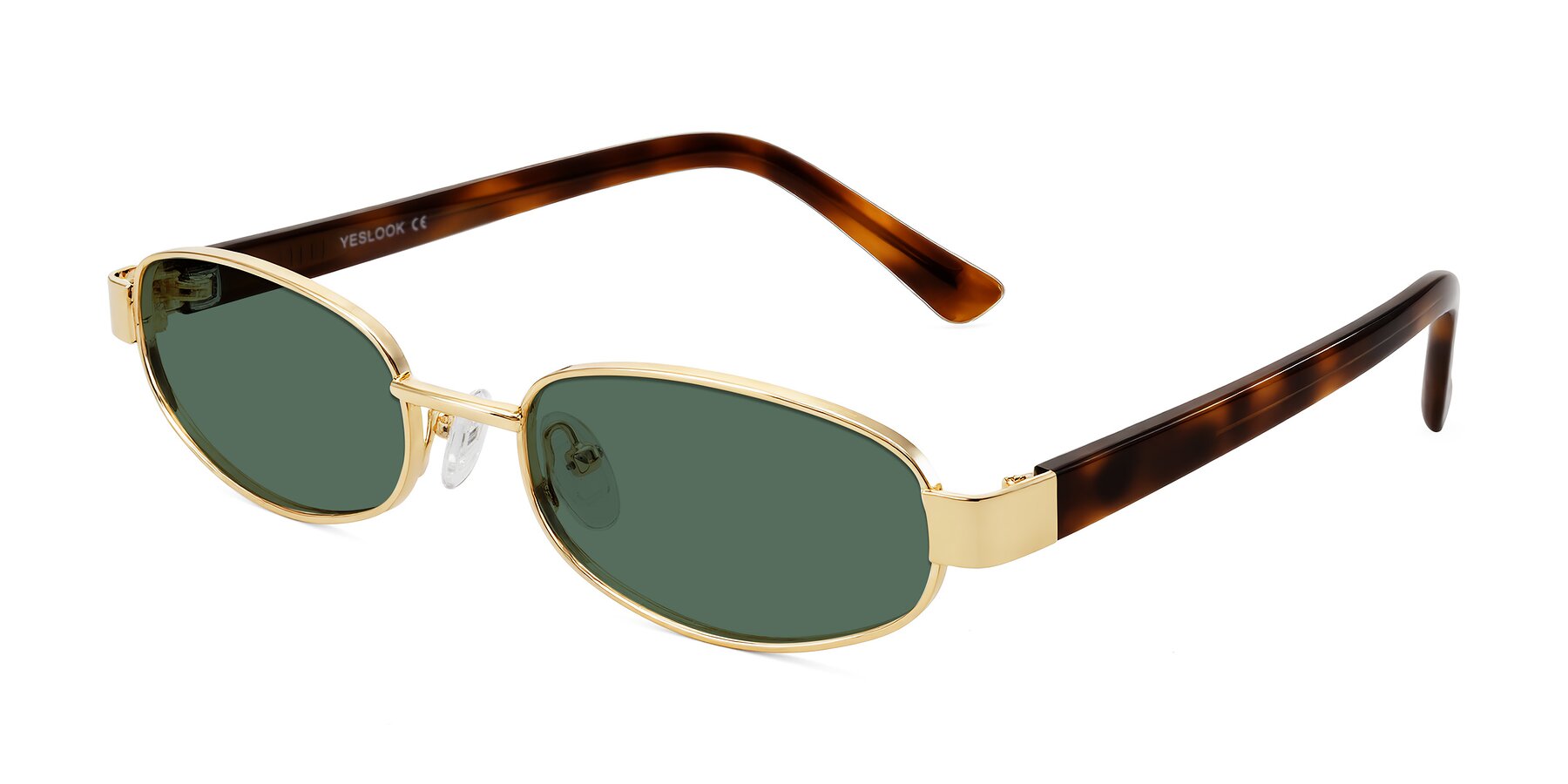 Angle of Selby in Gold with Green Polarized Lenses